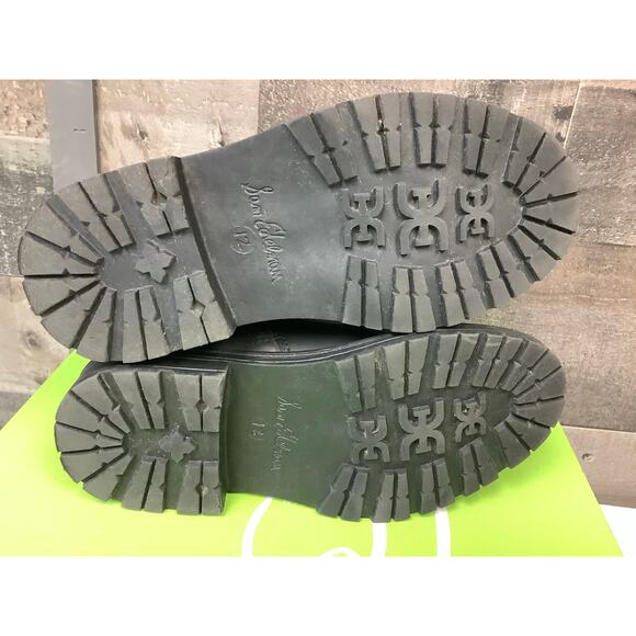 Sam Edelman Kids 12M Black Leather Lydell Mini Combat Boot Lace Up Classy LB13-8 - Picture 6 of 7